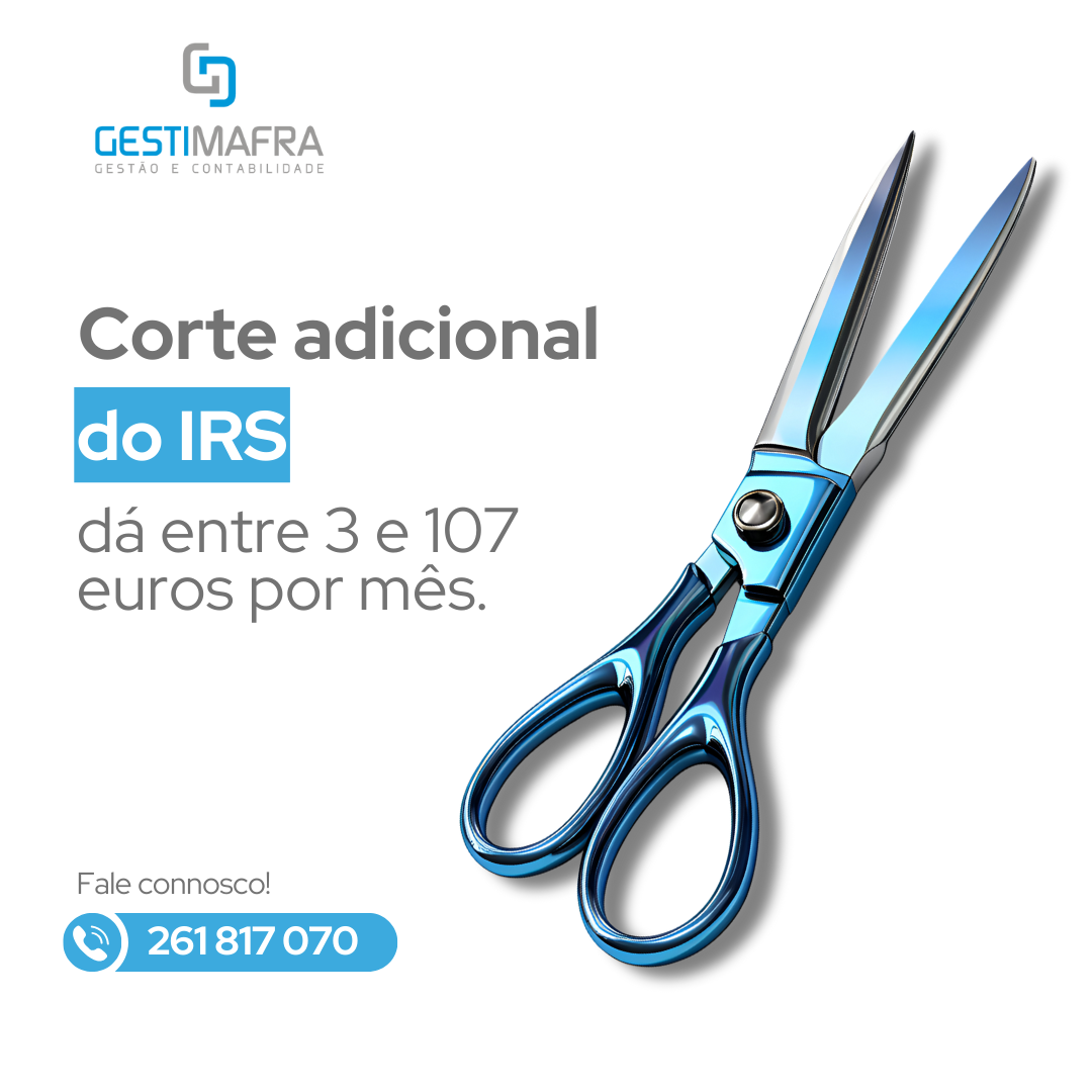 GESTIMAFRA - Corte adicional do IRS dá entre 3 e 107 euros por mês